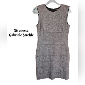 Strenesse Gabriele Strehle Womens Wool Blend Career Business Dress Sz 6 Browns